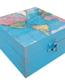 جعبه چوبی طرح نقشه