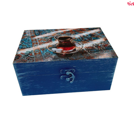 جعبه چوبی با طرح چای